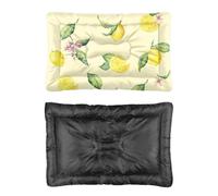 Hightopup Cama para perro con estampado de limones de acuarela amarilla, alfombrilla antideslizante con fondo suave, cama mediana lavable, cama multiescenario, colchón impreso, 60 x 45 cm