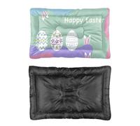 Hightopup Cama para perro con orejas de conejo de Pascua verde, cama para mascotas, parte inferior antideslizante, cama acogedora, cama mediana lavable para múltiples escenarios, caja de regalo, 90 x