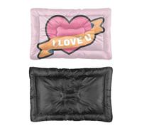 Hightopup Cama para perro con texto en inglés «I Love You» de San Valentín, cama acolchada para perro, parte inferior antideslizante, camas suaves, tamaño mediano, lavable, multiescenario, para regalo