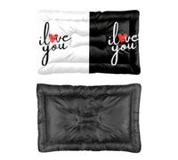 Hightopup Cama para perro con texto en inglés "I Love You Valentine", cojín de cama para perro, parte inferior antideslizante, acogedora, lavable, para múltiples escenarios, camas grandes, 60 x 45 cm