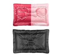 Hightopup Cama para perro con texto en inglés "Love You", alfombrilla antideslizante para mascotas, caja suave, cama grande, lavable, para múltiples escenarios, regalo impreso, gato, grande, 60 x 45