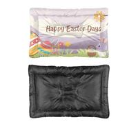Hightopup Cama para perro de conejo de Pascua y huevos, colchón para perro, parte inferior antideslizante, cama suave, cama mediana lavable, para múltiples escenarios, caja de regalo, 90 x 60 cm