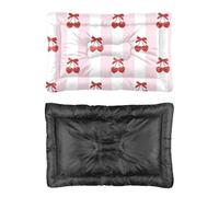 Hightopup Cama para perro irrompible con diseño de cerezas rosadas y rojas, cama genérica para perros, parte inferior antideslizante, accesorios para habitación, multimodelo, para gatos, calmantes