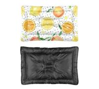 Hightopup Cama para perro naranja mandarina, melocotón, cama para perro, forro antideslizante, cama mullida, grande, lavable, multiescenario, cama impresa para regalo, 60 x 45 cm