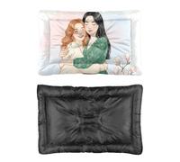 Hightopup Cama para perro para el día de la madre, hija y mamá, cama para perros, cama para mascotas, parte inferior antideslizante, acogedora, antimasticación, múltiples escenarios, muebles grandes