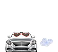 Hightopup Gafas de sol de acuarela rojas, cubierta de parabrisas para coche, cubierta de pantalla de invierno para coches, accesorios de coche, parabrisas de escarcha, regalos, protector de ventana