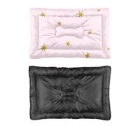 Hightopup Gold Stars - Cama rectangular para perros y gatos, cama esquinera para perros, parte inferior antideslizante, accesorios para perrera, multimodelo, almohadilla impermeable para regalo, 90 x