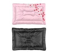 Hightopup Happy Valentine's Day Sweets - Cama rosa para perro, cama para perros, funda para perro, parte inferior antideslizante, cama plana, grande, impermeable, multiescenario, muebles grandes, caja