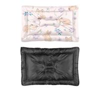 Hightopup Hermosa cama para perro con diseño floral de zorro, cama para mascotas, cama para mascotas, parte inferior antideslizante, cómoda alfombrilla para perros para múltiples escenarios, regalo