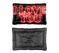 Hightopup I Love You Valentine - Cama para perro o gato, con parte inferior antideslizante, cama acogedora, lavable, tamaño mediano, para múltiples escenarios, camas estampadas, tamaño mediano, 60 x