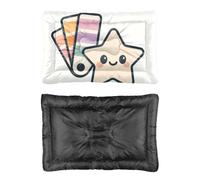Hightopup Lindas estrellas en colores claros, alfombrilla para mascotas, parte inferior antideslizante, cama cálida para perro, cama para perro, no masticable, suministros de invierno para mascotas