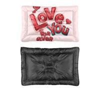 Hightopup Pink Love You Forever - Cama para perro, cama para mascotas, alfombrilla antideslizante para perros, tamaño mediano, lavable, para múltiples escenarios, impreso, grande, 60 x 45 cm