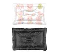 Hightopup Pink Rabbits - Cama para perro con huevos de Pascua, cama para mascotas, antideslizante, cómoda, impermeable, para múltiples escenarios, regalo impreso, tamaño pequeño, 90 x 60 cm