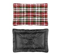 Hightopup Tapete rectangular para mascotas, color rojo y negro a cuadros, parte inferior antideslizante, para gatos, suministros de invierno, multiescenario, multimodelo, cama para perro, regalo