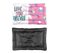Hightopup Valentine Love You Forever - Cama para perro, cojín para jaula de perro, parte inferior antideslizante, esponjosa, para cama multiescenario, regalo impreso, perros medianos, 90 x 60 cm