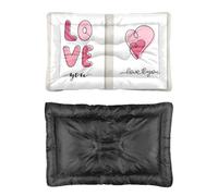 Hightopup Valentine Love You - Linda cama para perro y gato, cama para perro al aire libre, antideslizante, portátil, grande, lavable, para múltiples escenarios, caja grande, 90 x 60 cm