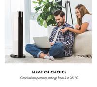 Hightower Heat Deluxe Calefactor vertical Ventilador 2200W Termostato Klarstein