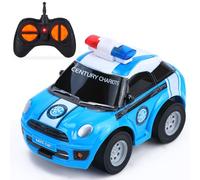 Highttoy 2.4GHz Coche de Policía Teledirigido Niños 2+ Años, Azul Claro