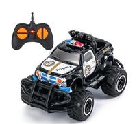 Highttoy Coche de Policía Teledirigido Niños 2 3 4 Años, 2.4GHz Coche Teledirigido Pequeño Coches Juguetes Regalos Niños de 2 Años, Negro