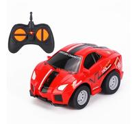 Highttoy Coche Teledirigido Niños 2 3 4 Años, 2.4GHz Coche de Carreras Radiocontrol Pequeño Coches Juguetes Regalos Niños de 2 Años, Rojo