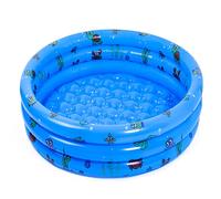 Highttoy Piscina Infantil, Hinchable de 51 Pulgadas. Piscina Redonda Bebe Niño 3 Aros Juegos Acuáticos Interior y Exterior, Azul(130 x 40cm)