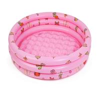 Highttoy Piscina Infantil,Piscina Hinchable Redonda de 51 Pulgadas Piscina Bebe Niña 3 Aros Piscinas Hinchables Juegos Acuáticos Exterior y Interior, Rosa(130 x 40cm)