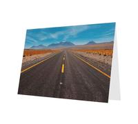 Highway Road In The Desert Landscape Tarjetas individuales con sobres, tarjetas de felicitación pensando en ti, tarjetas de aliento