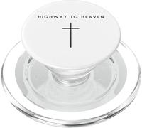 Highway To Heaven Cross - Minimalista Cristiano Jesucristo PopSockets PopGrip para MagSafe