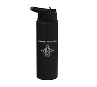 Highway To Heaven Jesus Halo - Cristiano minimalista Stainless Steel Insulated Water Bottle