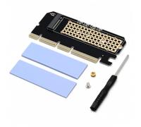 HighZer0 Electronics M.2 SSD PCIE Adapter Aluminium Alloy Shell LED Expansion Card Computer Adapter Interface M.2 NVMe SSD NGFF to PCIE 3.0 X16 Rise (M.2 to PCIe)