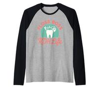 Higiene Dental Divertida del Limpiador Dental RDH del higienista Dental Camiseta Manga Raglan