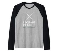 Higiene Dental Divertida del Limpiador Dental RDH del higienista Dental Camiseta Manga Raglan