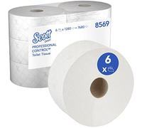 Higiénico Scott Control con dispensación central 8569 - 2 capas - 6 rollos x 1280 hojas de higiénico (7680 hojas)