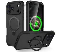 HIGLYCASE Funda para iPhone 17 Pro Max integrada con protector de pantalla/protección de cámara, soporte magnético invisible [compatible con MagSafe] 360° de cuerpo completo a prueba de golpes mate