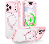HIGLYCASE Funda para iPhone 17 Pro Max integrada con protector de pantalla/protección de cámara, soporte magnético invisible [compatible con MagSafe] 360° de cuerpo completo a prueba de golpes mate