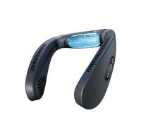 HIGO CoolMaster - Ventilador de cuello, aire acondicionado de cuello, ventilador de cuello 2 en 1, portátil, recargable, ventilador personal portátil, batería grande de 5500 mAh, diseño ergonómico,