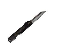 HIGO NO KAMI Higonokami Navaja Japonesa de Bolsillo Plegable Cuchillo Warikomi SK Negro 6 cm Lama Hecho a Mano en Japón por Nagao Kanekoma