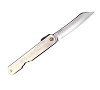 HIGO NO KAMI Higonokami Navaja Japonesa de Bolsillo Plegable Cuchillo Warikomi SK Plata 7 cm Lama Hecho a Mano en Japón por Nagao Kanekoma