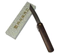 HIGO NO KAMI Navaja Japonesa de Bolsillo Plegable Cuchillo Mango de Madera Ebano Hoja VG-10 Hecho a Mano en Japón por Nagao Kanekoma