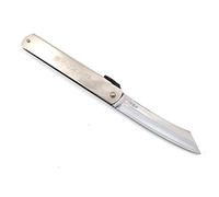 HIGO NO KAMI Navaja Japonesa de Bolsillo Plegable Cuchillo Warikomi SK Plata 21 cm Hecho a Mano en Japón por Nagao Kanekoma