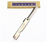 HIGO NO KAMI Navaja Japonesa de Bolsillo Plegable Cuchillo Zenkou Plata Hecho a Mano en Japón por Nagao Kanekoma (Medium)