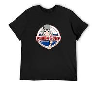 HIGOL Forest Gump Movie Fishing Bubba Gump Shrimp T-Shirt Mens Black Unisex Tees Shirt XL