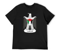 HIGOL Free Palestine T-Shirt Mens Black Unisex Tees Shirt XXL