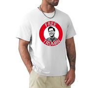 HIGOL Free Truman The Truman Show Film 90 Jim Carrey T-Shirt Mens White Unisex Tees Shirt S