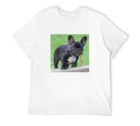 HIGOL French Bull Dog French Bulldog Frenchie Cute Adorable T-Shirt Mens White Unisex Tees Shirt 3XL