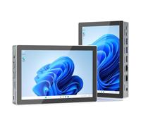 HIGOLEPC Mini PC de 12ª generación N95 16GB RAM 256GB ROM, 4G Data Mini PC con pantalla Dual 2.5GbE LAN Full Funcional USB-C Mini computadora con batería, WiFi 5 BT 5.0 4K Display HDMI computadora de
