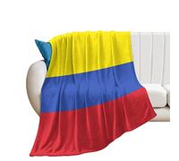 Higoss Manta con bandera de Colombia, manta de franela súper suave y cálida para sofá, cama, silla, gran regalo para amigos, hombres, mujeres, 70 x 80 pulgadas