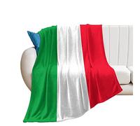 Higoss Manta de la Bandera de Italia, Mantas con Bandera del País, Manta de Franela de Felpa Súper Suave y Cálida para Sofá Cama Funda de Sofá Silla - Gran Regalo para Amigos Hombres Mujeres 76 x 102