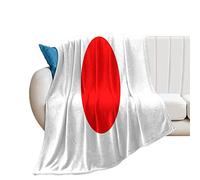 Higoss Manta de la bandera de Japón, manta de franela de felpa súper suave y cálida para sofá, cama, funda de sofá, silla, gran regalo para amigos, hombres y mujeres, 30 x 40 pulgadas