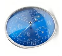 Higrómetro anemómetro integrado de 180 mm con precisión de observación de presión meteorológica y humedad y carcasa de metal permanente, dispositivo de medición del clima para interiores y exteriores